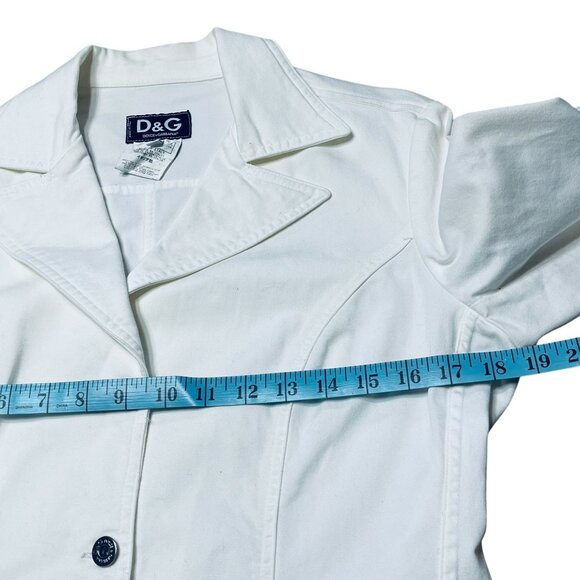 Dolce & Gabbana Womens White Cotton Blazer Jacket Size 32/36 IT Made In Italy - Picture 6 of 14